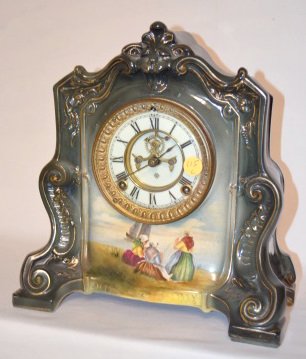 Ansonia Royal Bonn La Cannes China Clock — Antique Clocks Price Guide
