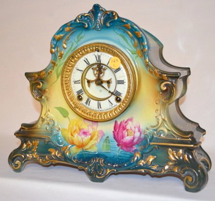 Ansonia Royal Bonn La Lorne China Clock — Antique Clocks Price Guide