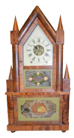 Birge & Fuller Wagon Spring Double Steeple Clock — Antique Clocks Price Guide