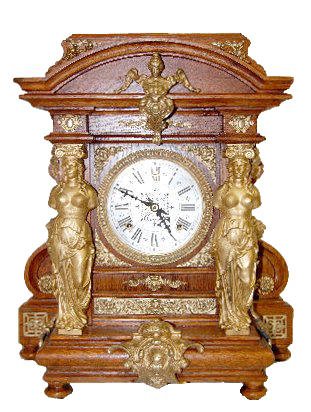 Ansonia Oak ÓSenatorÒ Figural Shelf Clock — Antique Clocks Price Guide