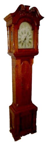 American Walnut Time & Calendar Tall Case Clock — Antique Clocks Price Guide