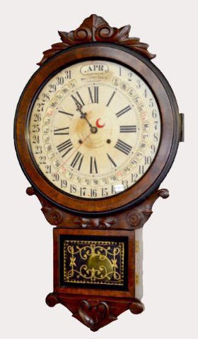 Gilbert Maranville Wall Calendar Clock — Antique Clocks Price Guide