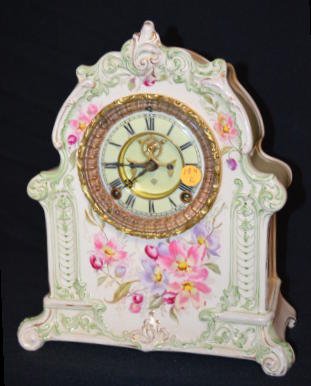 Ansonia Royal Bonn La Mosella China Clock — Antique Clocks Price Guide