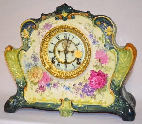 Ansonia Royal Bonn La Rita China Clock — Antique Clocks Price Guide