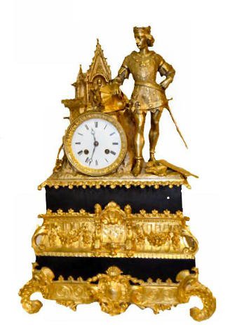 French T&S Knight with Sword Statue Clock — Antique Clocks Price Guide