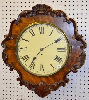 English Fusee Carved Gallery Clock — Antique Clocks Price Guide