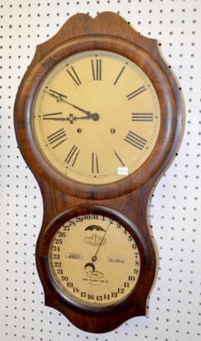 Ithaca Double Dial Calendar Clock — Antique Clocks Price Guide