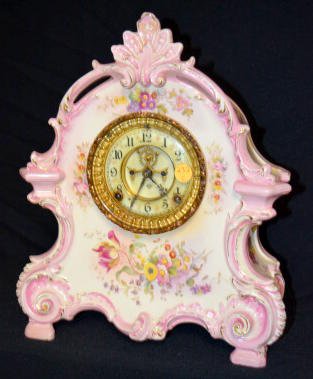 Ansonia Royal Bonn La Bretagne China Clock — Antique Clocks Price Guide