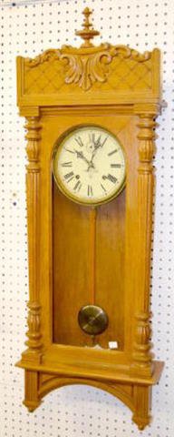 Oak 30 Day Carved Wall Clock — Antique Clocks Price Guide