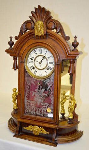 Ansonia Walnut ÓTriumphÒ Parlor Clock — Antique Clocks Price Guide