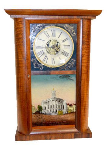 C. & N. Jerome Hollow Column Shelf Clock, 2 Wt. — Antique Clocks Price Guide