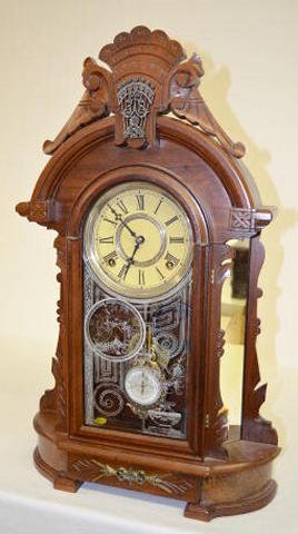 Kroeber Walnut ÓOregonÒ Parlor Clock — Antique Clocks Price Guide