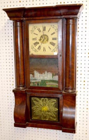 Antique Triple Decker 2 Wt. Clock w/Brass Mvmnt. — Antique Clocks Price Guide