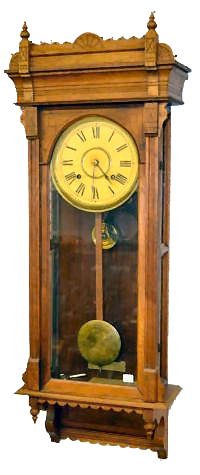 Russell & Jones Walnut Wall Clock — Antique Clocks Price Guide