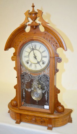 Waterbury ÒHeclaÓ Walnut Shelf Clock — Antique Clocks Price Guide