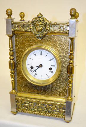 Seth Thomas Metal & Brass Shelf Clock — Antique Clocks Price Guide