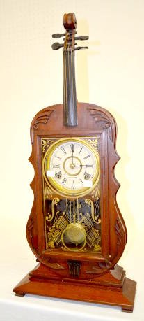 Seth Thomas Violin Figural Shelf Clock — Antique Clocks Price Guide