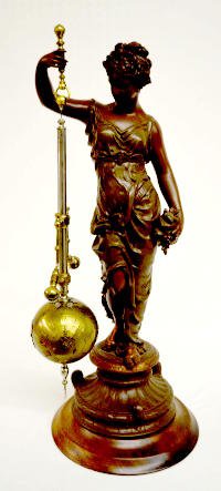 French T & S Lady Torsion Mystery Clock — Antique Clocks Price Guide