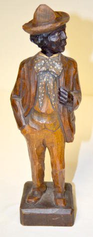 Vintage Wood Carved Whistler Figure — Antique Clocks Price Guide