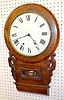 Carved Scroll Bell Strike Wall Clock