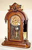 Walnut 8 Day T&S Mirror Side Clock